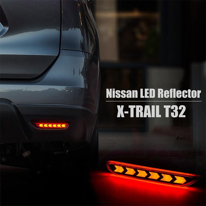 エクストレイル パーツ T32 前期 LED リフレクター カスタム ダブル