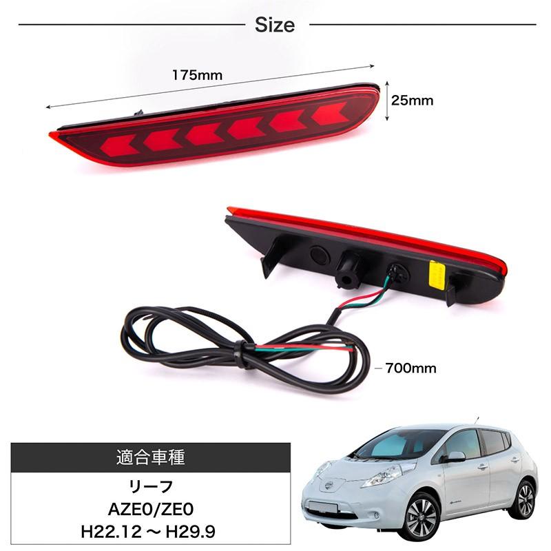日産 リーフ AZE0 ZE0 パーツ LED リフレクター カスタム ダブル発光