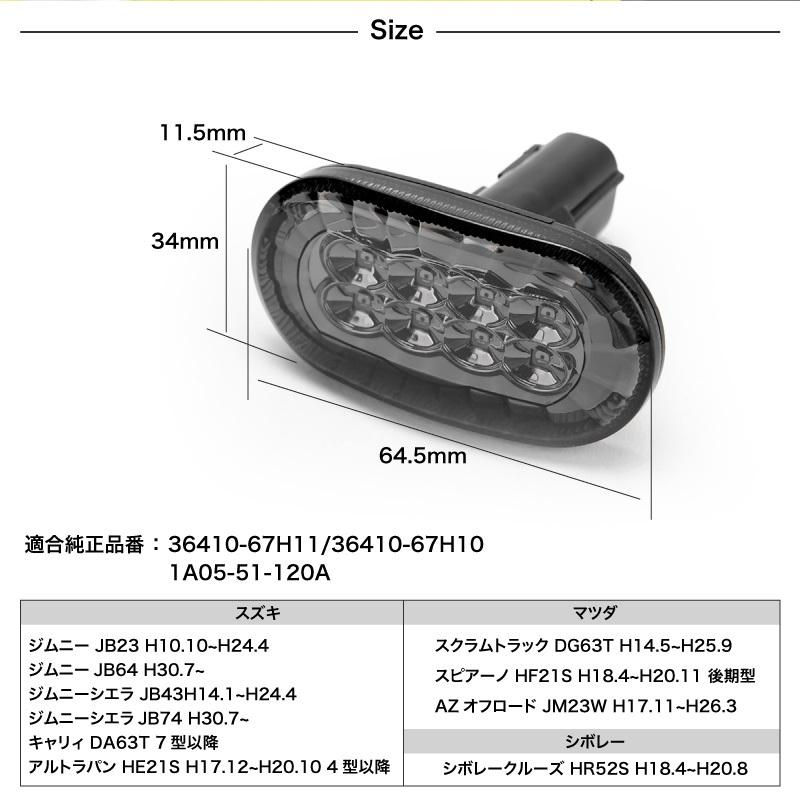 スズキ アルトラパン HE21S LED サイドウインカー サイドマーカー