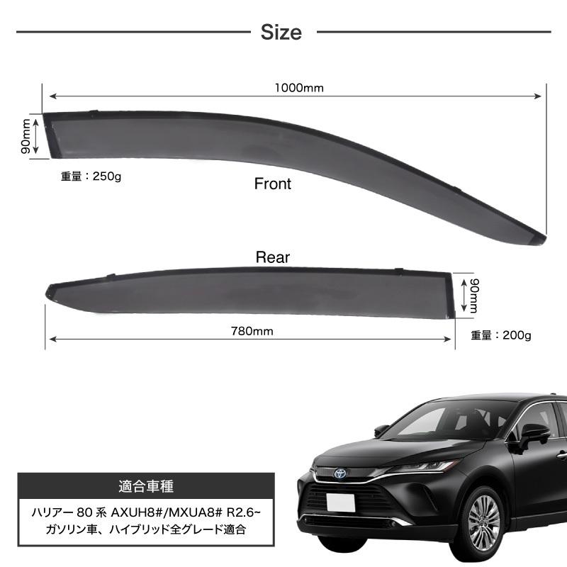 トヨタ ハリアー 80系 サイドバイザー ドアバイザー 4pcs スモーク