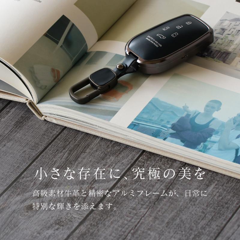 スマートキーケース 革 本革 カラビナ付き キーケース 車 鍵 メンズ