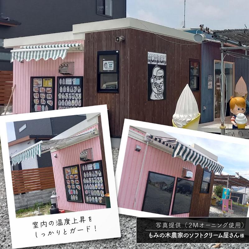 オーニングテント 4M 張出 2.5m 巻き取り式 防水 格納式 手動 白