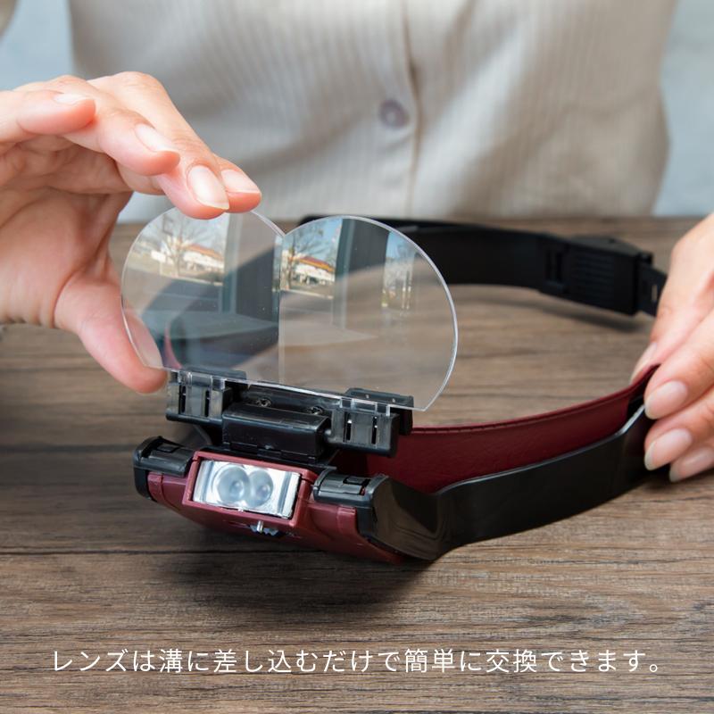 拡大鏡 ルーペ LED ライト付き ヘッドルーペ 1.7倍 2倍 2.5倍 拡大鏡 ルーペ LED ライト付き ヘッドルーペ 1.7倍 2倍 2.5倍
