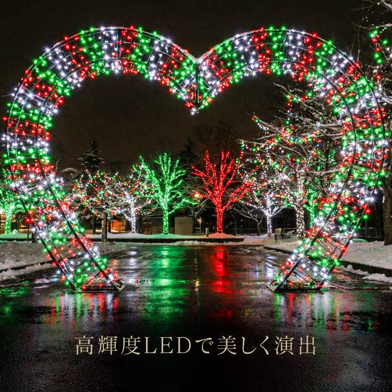 イルミネーション 屋外 防水 クリスマス LED 10m 100球 RGB 極太 連結