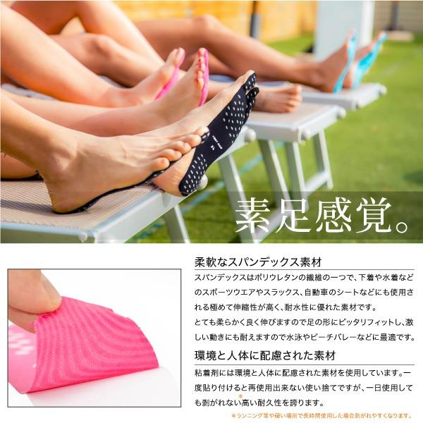 ビーチサンダル 素足に貼るだけ 足裏ガード スリップ防止 4サイズ 3