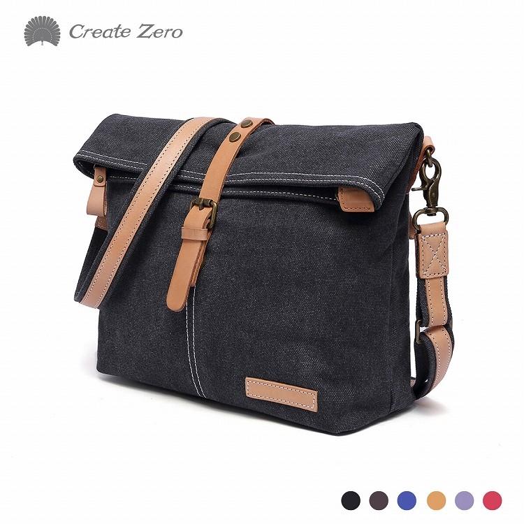 ショルダーバッグ レディース メンズ 帆布 キャンバス 本革 斜めがけ カジュアル 6色 ブランド Create Zero 1 インポート直販ks問屋 通販 Yahoo ショッピング