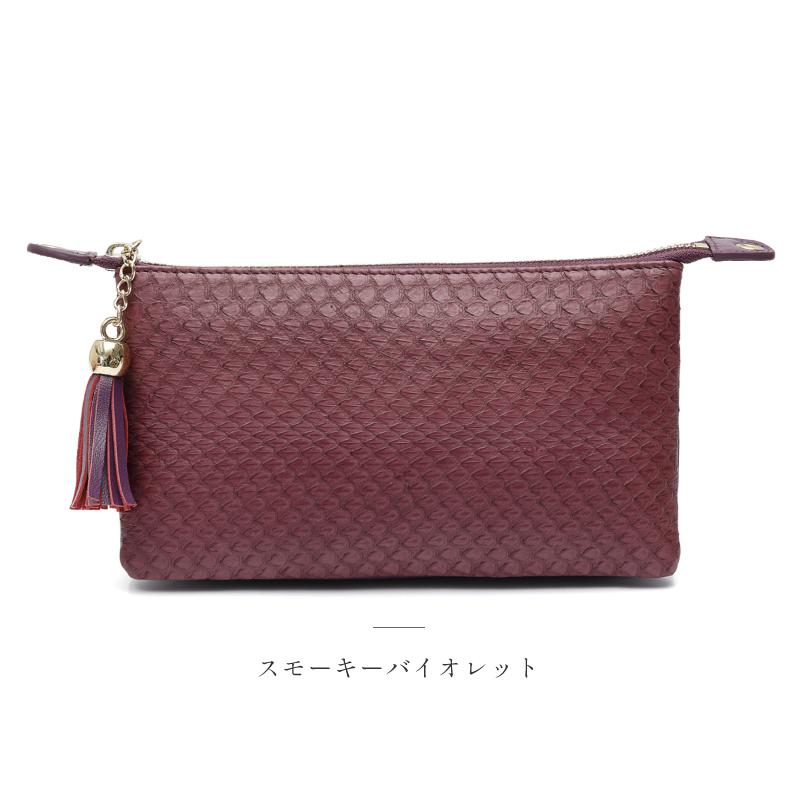 【大注目】 ショルダーバッグ クラッチバッグ パイソン 2way 可愛い 蛇革 本 バッグ