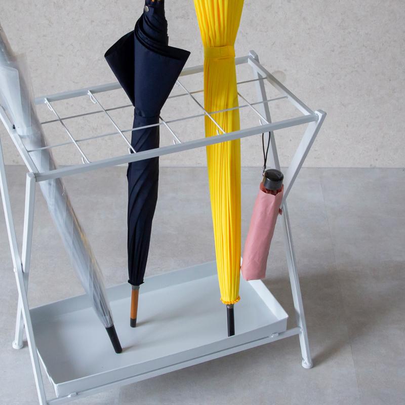 傘立て おしゃれ 北欧 スリム アイアン 18本 折りたたみ コンパクト