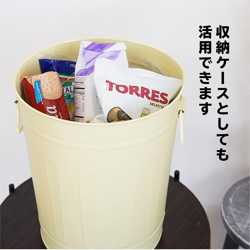 ゴミ箱 18リットル おしゃれ ふた付き コンパクト かわいい スチール製 丈夫 屋外 屋内 蓋つき ダストボックス 北欧 アンティーク レトロ｜ksplanning｜07