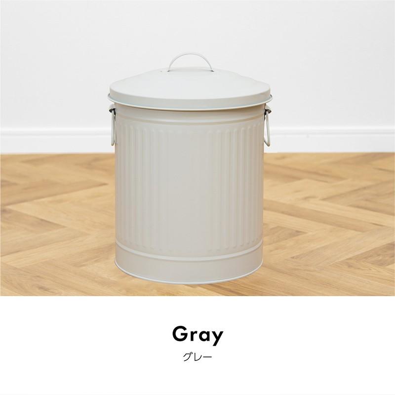 ゴミ箱 おしゃれ 15リットル 屋内 屋外 ふた付き 缶 アメリカン