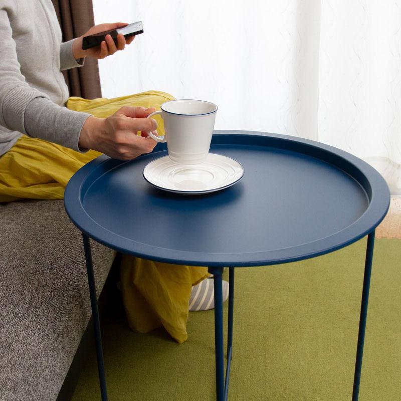 サイドテーブル おしゃれ 北欧 丸 円形 折りたたみ 折り畳み ナイト