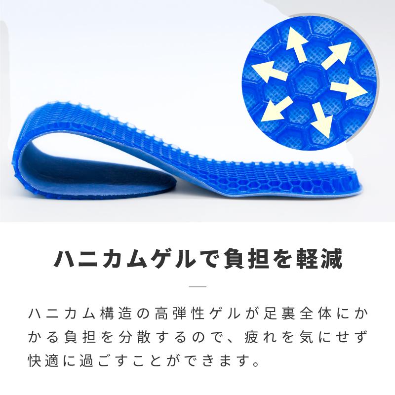 インソール 衝撃吸収 ハニカムゲルクッション 中敷き 靴 サイズ調整 低