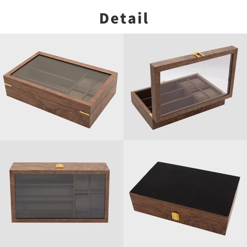 木製コレクションボックス ガラス蓋 メガネ用× 2、時計用× 1、合計3品￼ 楽天市場】A+ (アクセントプラス) メガネショーケース 2本用 眼鏡