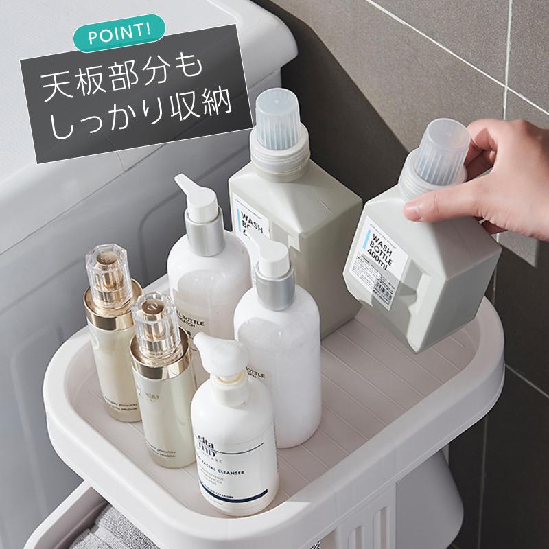 ランドリーバスケット スリム 2段 キャスター付き 大容量 斜め 四角 スクエア 角形 洗濯カゴ ランドリーワゴン | ブランド登録なし | 06