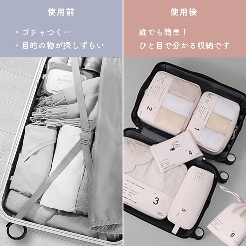 6/23まで　バラ売り可　トラベルオーガナイザーポーチ 大安売り】HONGZHANFA 旅行ポーチ トラベルポーチ 6点 セット