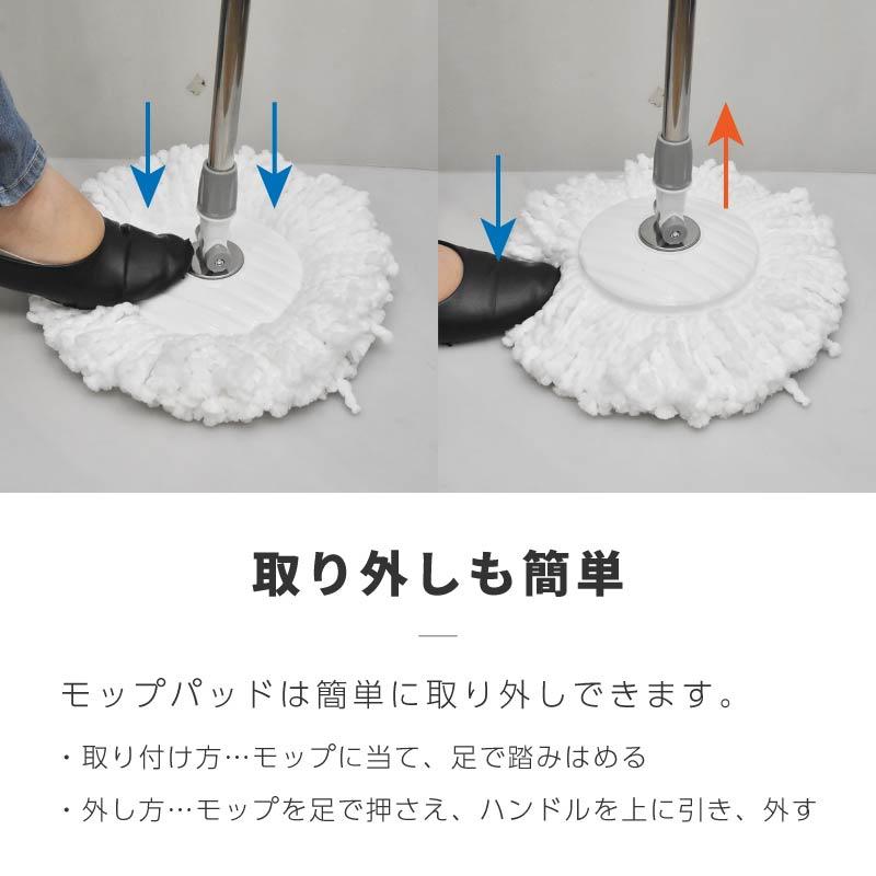 専用替えモップ 回転モップ専用替えモップ モップ 水拭き 拭き掃除 床
