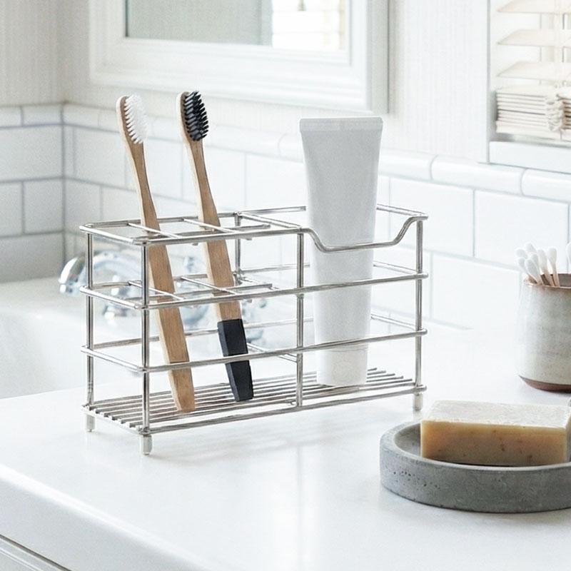 歯ブラシスタンド 歯ブラシ立て ステンレス おしゃれ 6本 カビ防止