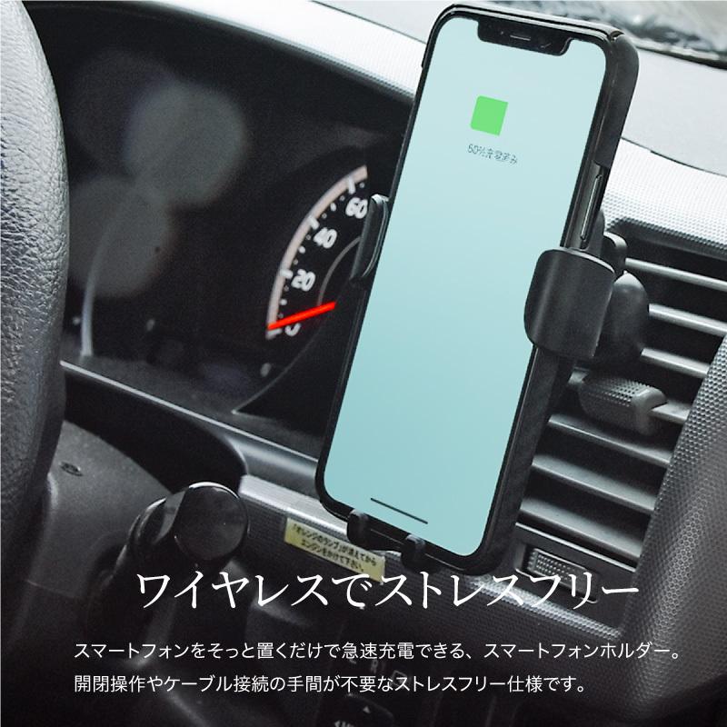 スマホスタンド 車 充電 スマホホルダー スマホ 充電器 ワイヤレス 急速充電 重力式 自動開閉 Iphone8 Iphonex Android 置くだけ充電器 インポート直販ks問屋 通販 Paypayモール