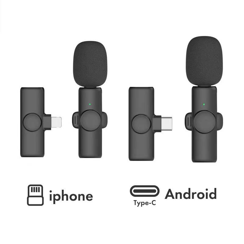 マイク スマホ対応 iphone Android ワイヤレス ピンマイク スマホ接続