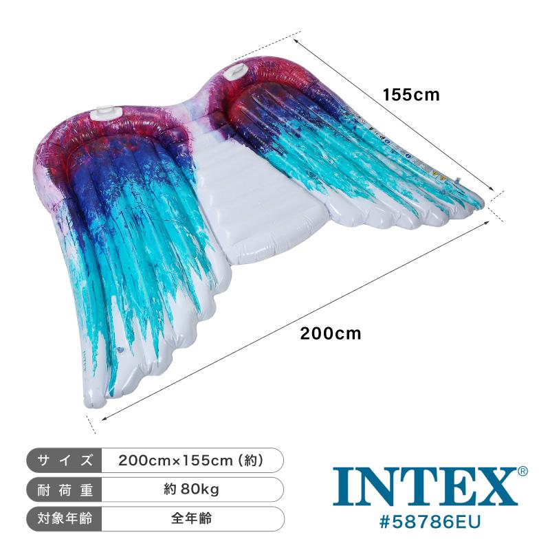 インテックス intex 浮き輪 フロート 天使の羽 取っ手 エアーベッド エアーマット フロートボート ラウンジプール インスタ映え :85469:インポート直販Ks問屋 通販 天使の浮輪 9個セット 新品