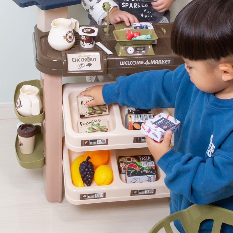 お店屋さんごっこ お店やさんごっこ おもちゃ カウンター レジスター スーパーマーケット コンビニ ショッピングカート おままごとセット | ブランド登録なし | 10