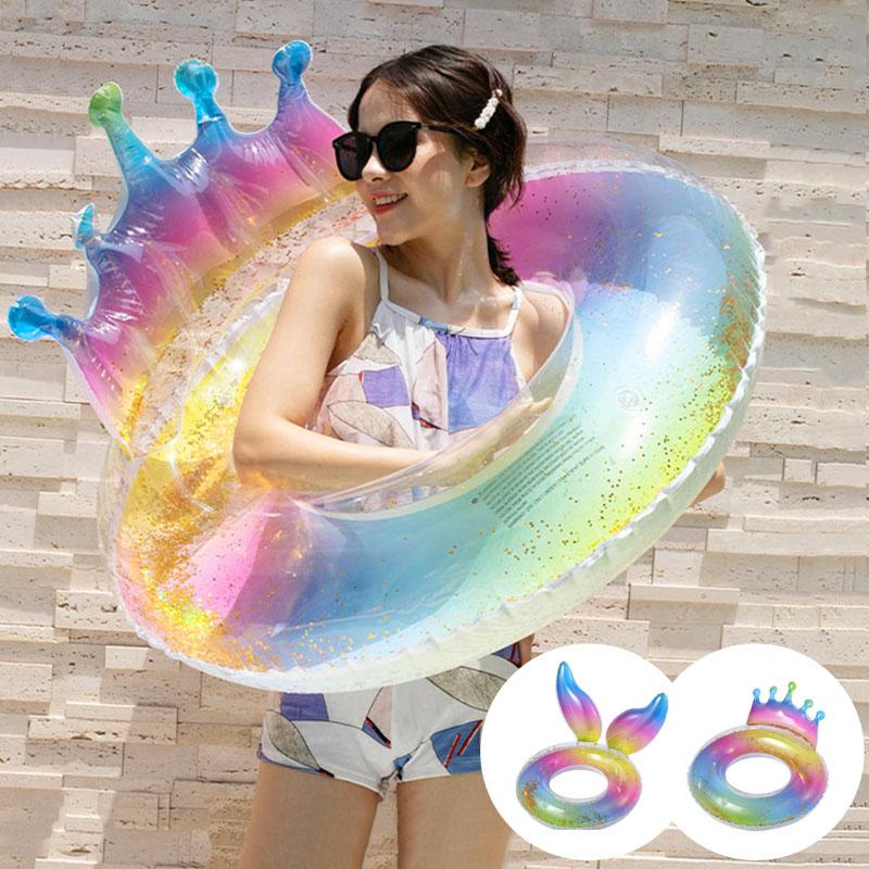 浮き輪 大人用 かわいい おしゃれ 85cm 可愛い ラメ入り キラキラ