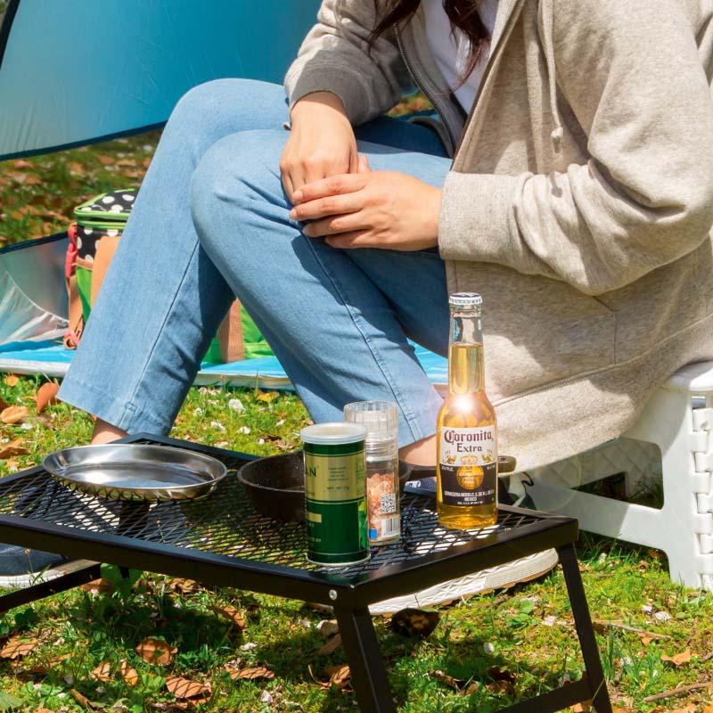 グリルスタンド テーブル キャンプ アウトドア スチールテーブル