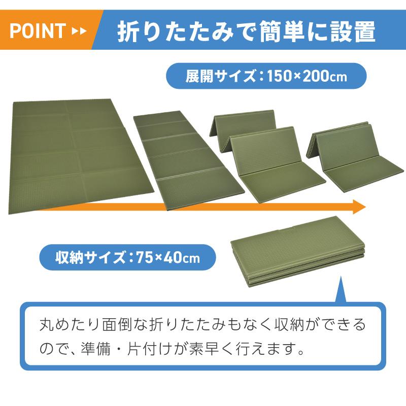 プールマット 厚手 大型 折りたたみ 屋外用 2枚 プール マット クッション 大きい 200cm 150cm 厚さ1cm 爆買の画像