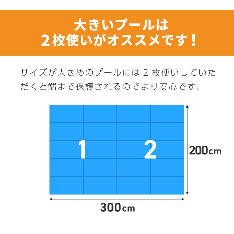 プールマット 厚手 大型 折りたたみ 屋外用 2枚 プール マット クッション 大きい 200cm 150cm 厚さ1cm 爆買の画像