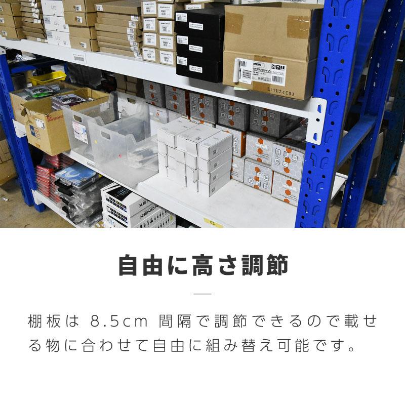 倉庫 棚 業務用 ラック スチールラック 収納ラック 幅200 奥行60 高さ200 大型 200cm 60cm キャスター付き_2