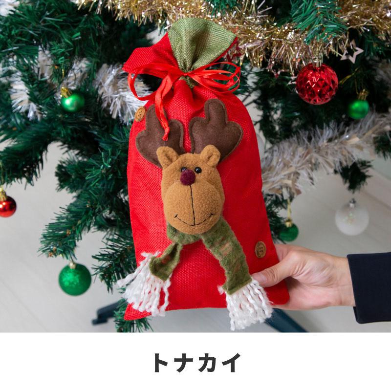 ラッピング 袋 プレゼント用 ラッピング袋 小さめ クリスマス かわいい 可愛い おしゃれ 巾着袋 麻袋 サンタ トナカイ 雪だるま｜ksplanning｜12