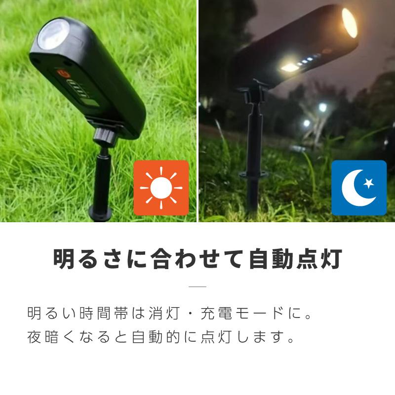 ソーラーライト ガーデンライト 屋外 防水 自動点灯 明るい 暖色 白色