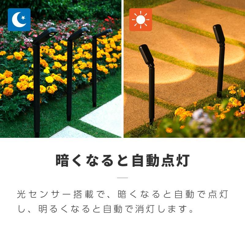 ガーデンライト ソーラーライト ソーラー LED 屋外 防水 センサー 自動
