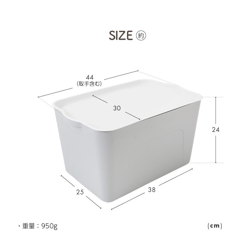 収納ボックス 収納ケース フタ付き 2個 おしゃれ プラスチック L