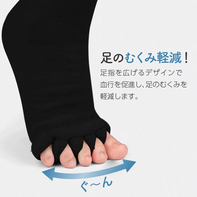 セラピーソックス 5本指 ショート 靴下 足指ソックス 足指