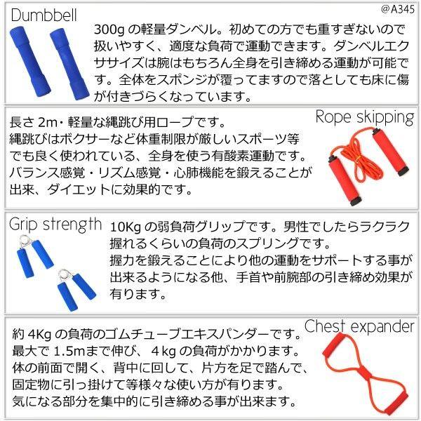 フィットネス お手軽 エクササイズ 4点セット ダイエット 筋トレ 
