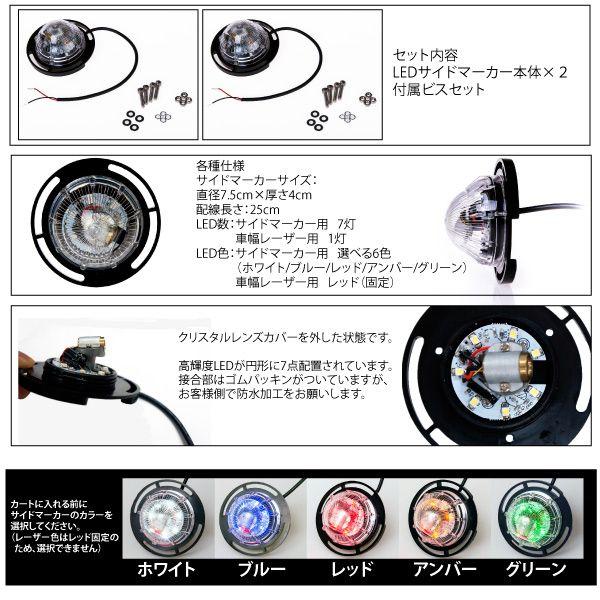 【色:ホワイト10個】RedBeryl 24LED サイドマーカー ライト ラン 色:ホワイト10個】RedBeryl 24LED サイドマーカー ライト ランの通販