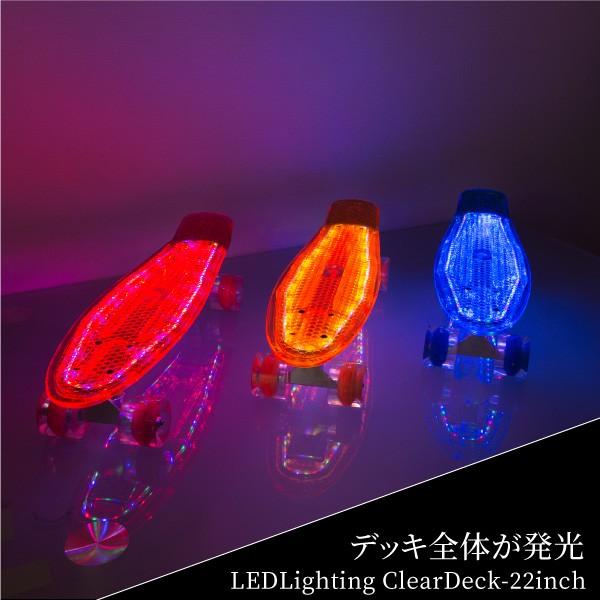 スケートボード スケボー ミニクルーザー LED内蔵 デッキ