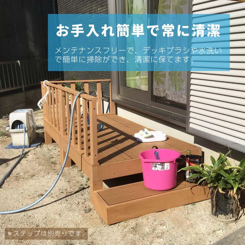 ウッドデッキ 置くだけ 人工木材 樹脂 腐らない 屋外 DIY 後付け フェンス チーク ブラック ウッドパネル リフォームの画像