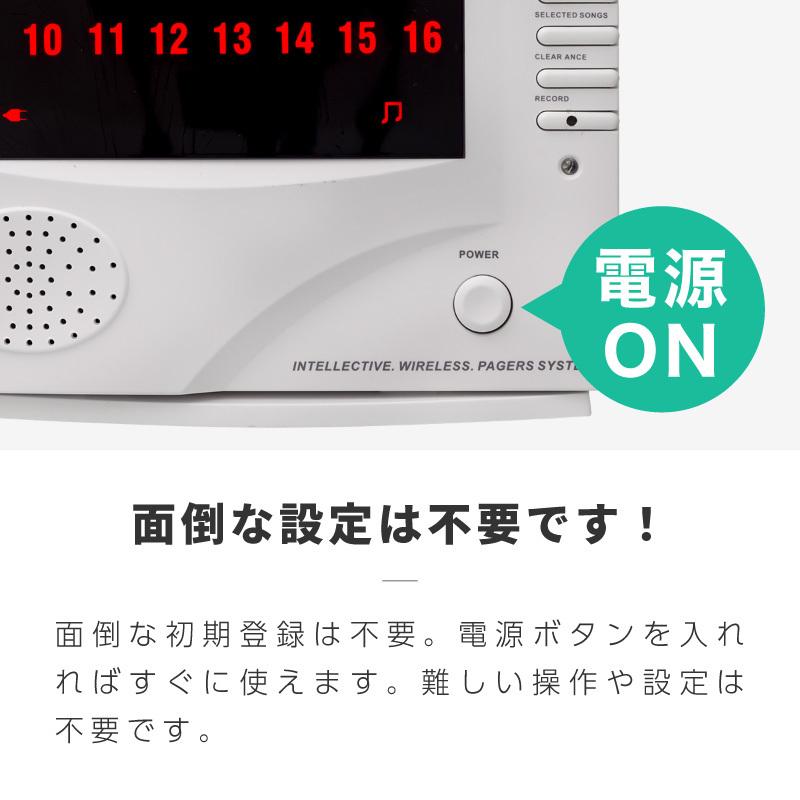 ワイヤレスチャイム コードレスチャイム 飲食店 介護 工事不要 業務用 16ch 呼び出しボタン 14個 あすつく対応|ksplanning|06