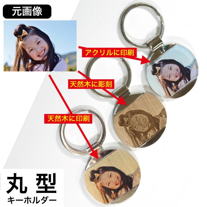 無料 写真印刷 プリント キーホルダー 天然木 オリジナル 父の日