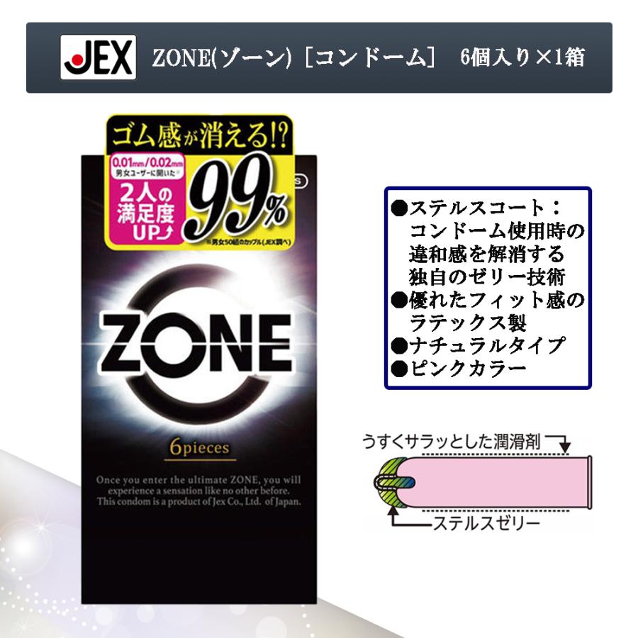 CPコスメティクス　コンクアイズ　限定サイズ6個 ZONE（ジェクス） ジェクス ZONE ゾーン コンドーム 6個入 天然