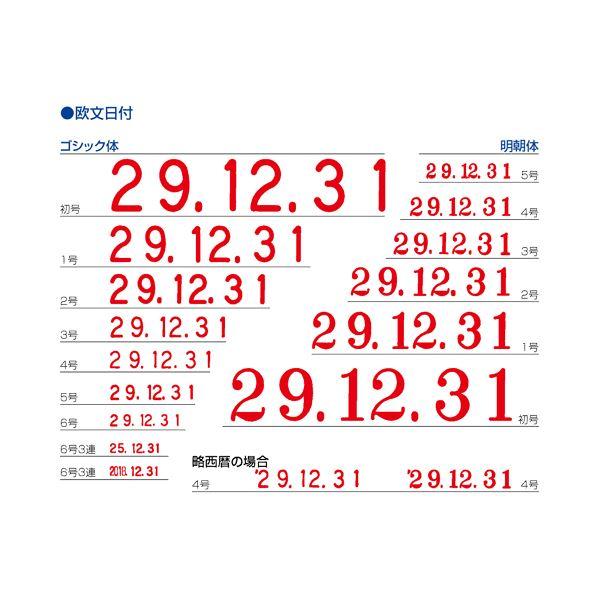 （まとめ） シヤチハタ 回転ゴム印 エルゴグリップ 欧文日付 1号 ゴシック体 NFD-1G 1個 〔×2セット〕_1