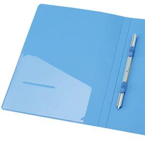 （まとめ） TANOSEE レターファイル（PP） A4タテ 120枚収容 背幅18mm ブルー 1冊 〔×30セット〕の画像