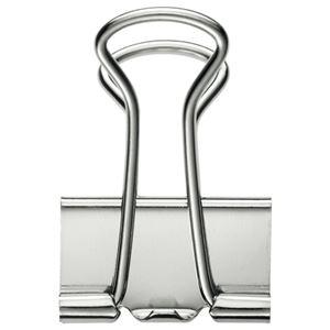 （まとめ） TANOSEE ダブルクリップ 小 口幅19mm シルバー 1箱（10個） 〔×80セット〕の画像