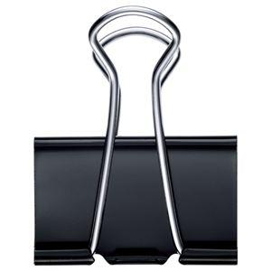 （まとめ） TANOSEE ダブルクリップ 特大 口幅41mm ブラック 1箱（10個） 〔×15セット〕の画像