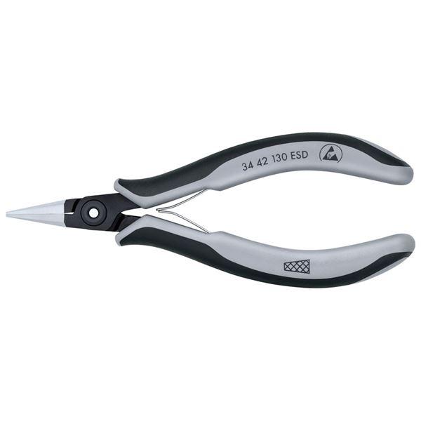 KNIPEX クニペックス 3442-130ESD 精密プライヤー ヒラ クロスメッシュ 工具 ツール DIY 作業工具 道具 プライヤー_1