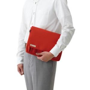 （まとめ） LIHIT LAB. キャリングポーチ A6 A-7574-24 ブラック〔×10セット〕の画像