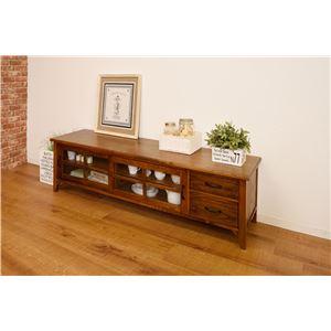 テレビ台 テレビボード 幅150cm ワイド 木製 脚付き 引き戸 引き出し付き 強化ガラス ティンバー リビング ダイニング_2