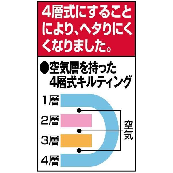 〔ブルー単品〕ボリューム羊毛4層式敷布団 ダブル 防ダニ・防臭・抗菌加工_2